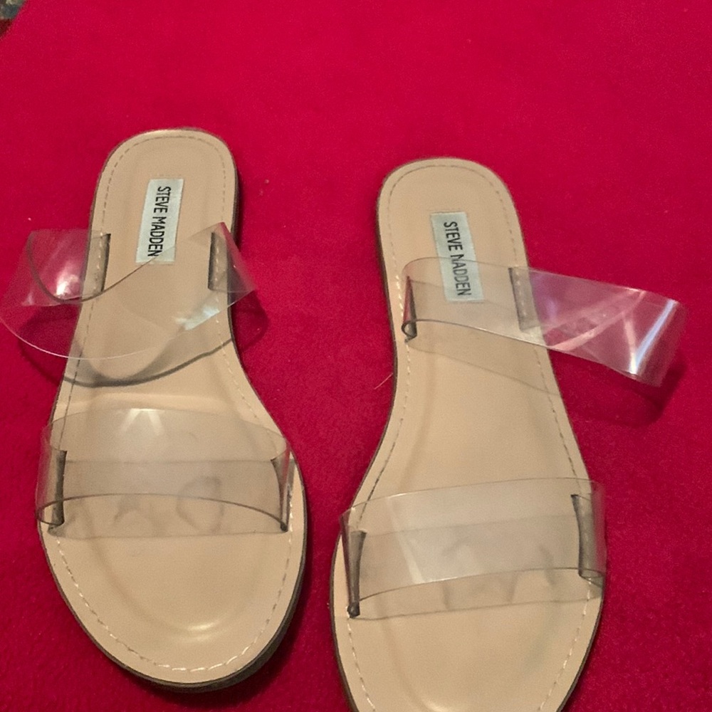 Clear 2 strap Steve Madden sandal